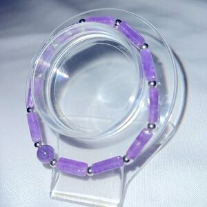 Purple Amethyst Beaded Bracelet NWOT